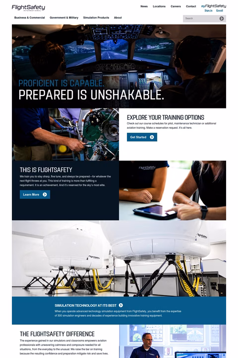Flightsafety-International Homepage 1440px