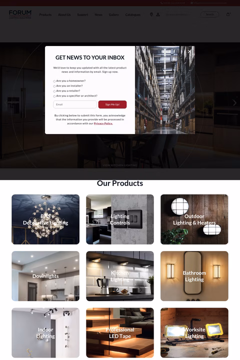 Forum-Lighting-Solutions Homepage 1440px