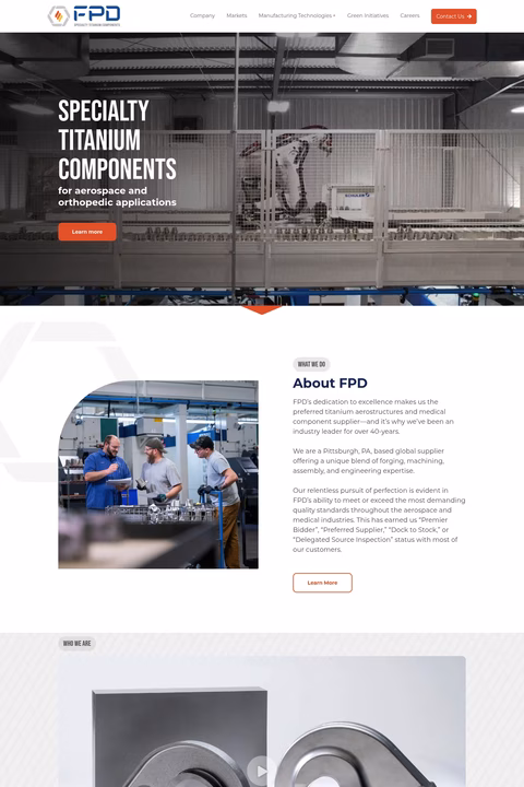Fpd-Company Homepage 1440px
