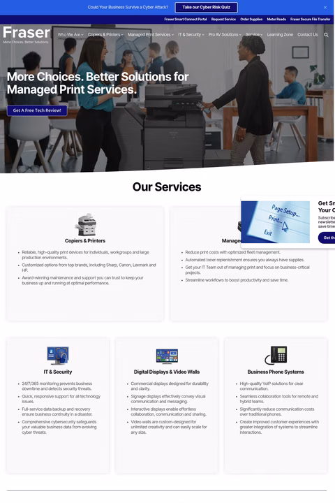 Fraser-Advanced-Information-Systems Homepage 1440px