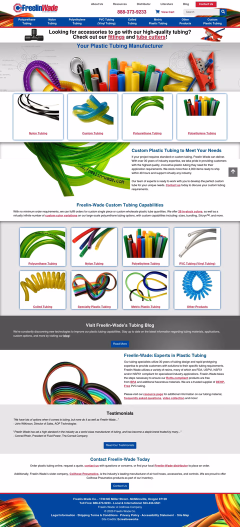 Freelin-Wade Homepage 1440px