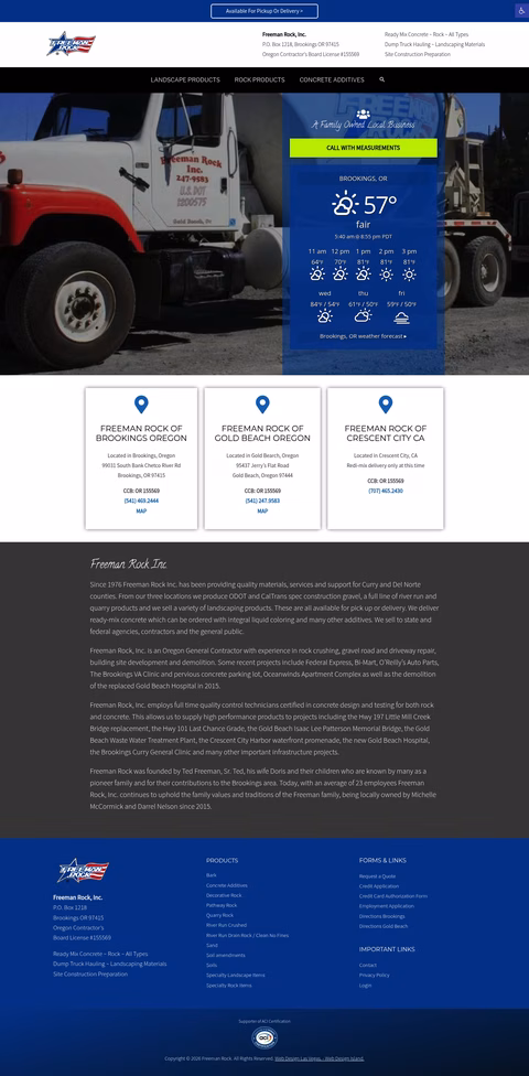 Freeman-Rock Homepage 1440px