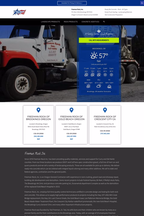 Freeman-Rock Homepage 1440px