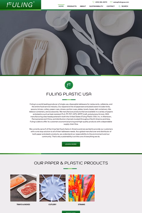 Fuling-Plastic-Usa Homepage 1440px