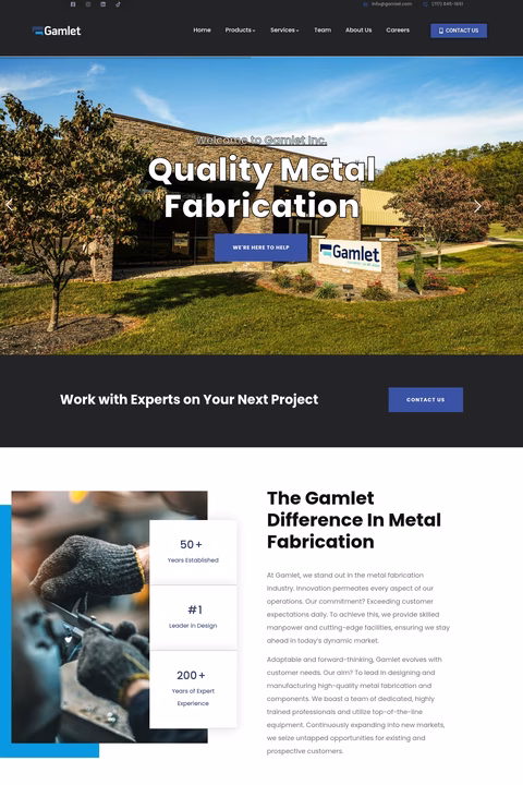 Gamlet Homepage 1440px