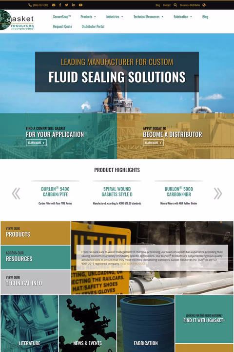 Gasket-Resources-Inc Homepage 1440px