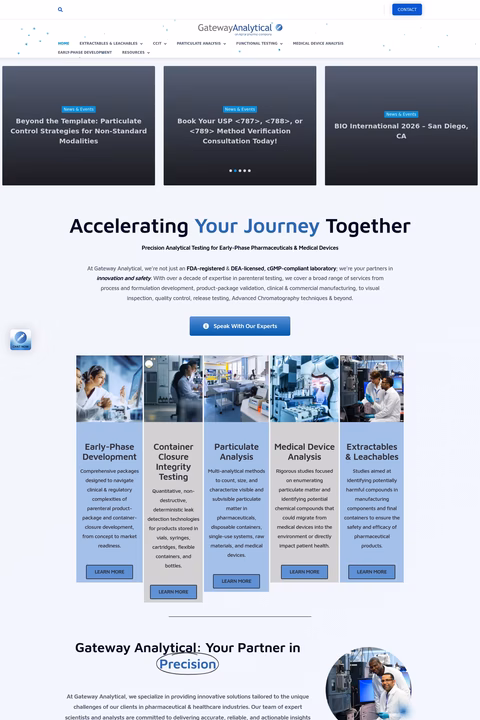 Gateway-Analytical Homepage 1440px