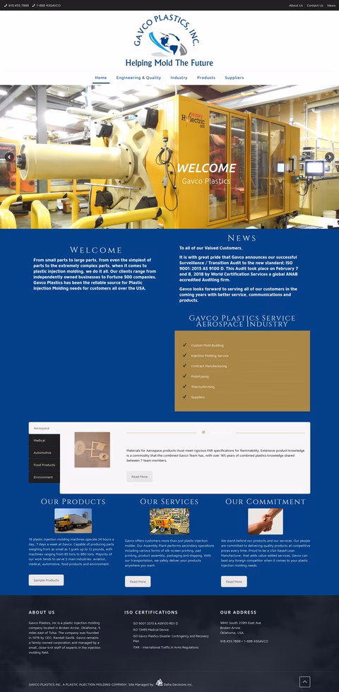 Gavco-Plastics Homepage 1440px