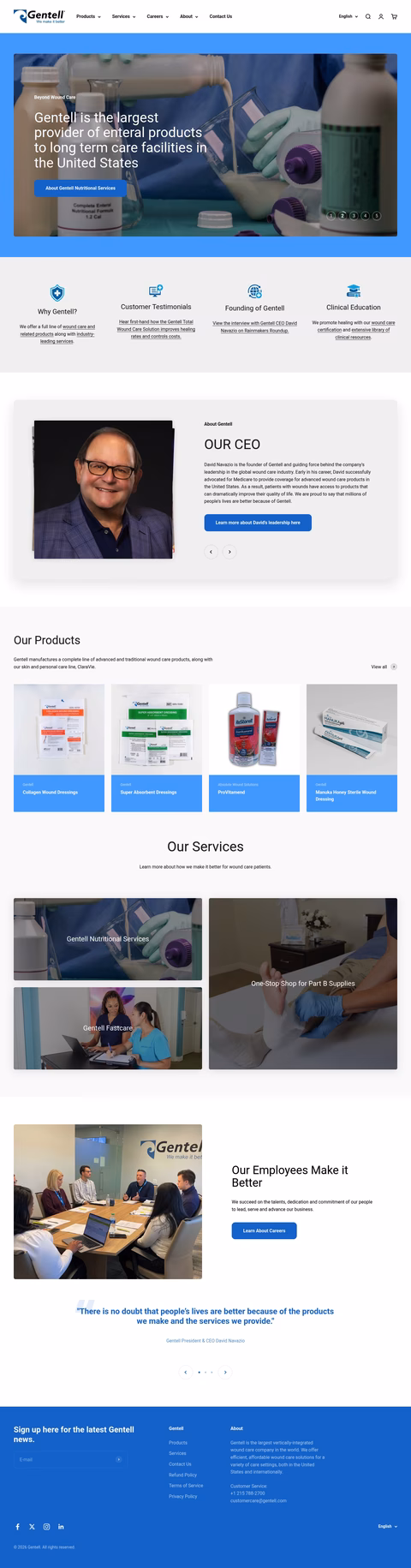 Gentell Homepage 1440px