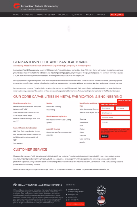 Germantown-Tool-Manufacturing Homepage 1440px