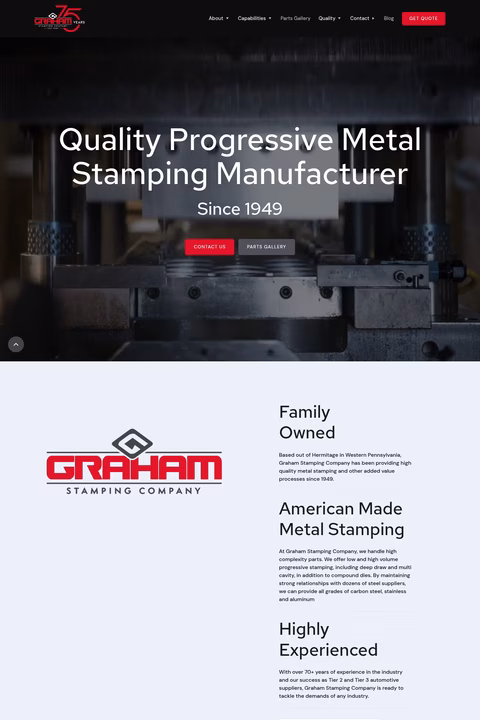 Graham-Stamping-Company Homepage 1440px