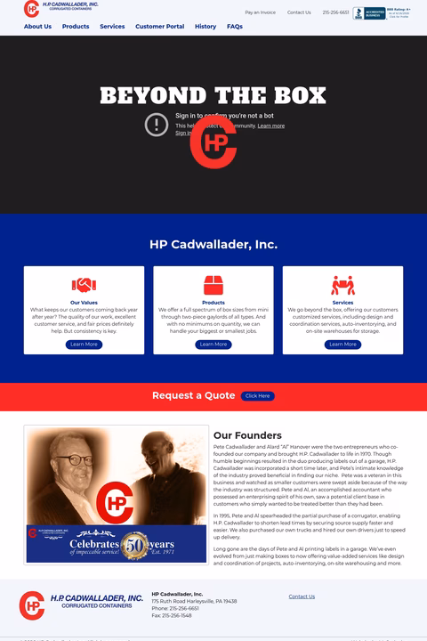 H-P-Cadwallader-Corrugated-Containers Homepage 1440px