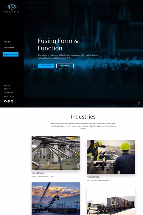 H-S-Industrial Homepage 1440px