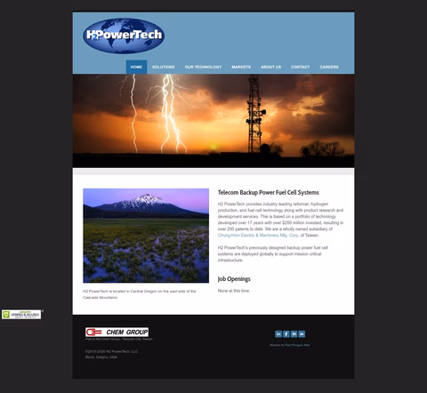 H2-Powertech Homepage 1440px