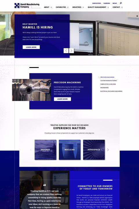 Hamill-Manufacturing Homepage 1440px