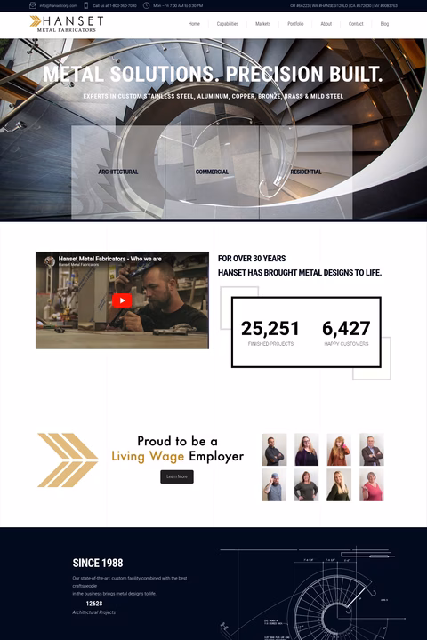 Hanset-Metal-Fabricators Homepage 1440px