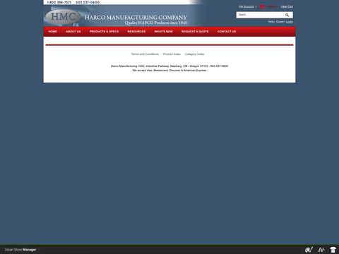 Harco-Manufacturing-Company Homepage 1440px