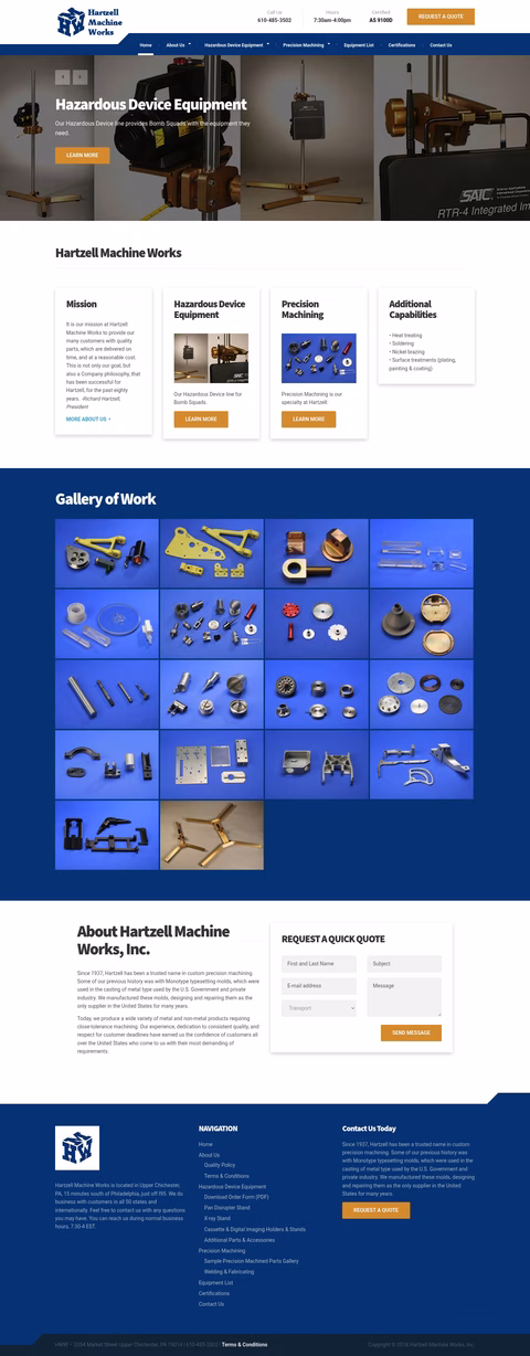Hartzell-Machine-Works Homepage 1440px