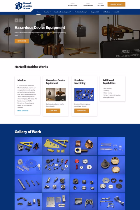Hartzell-Machine-Works Homepage 1440px