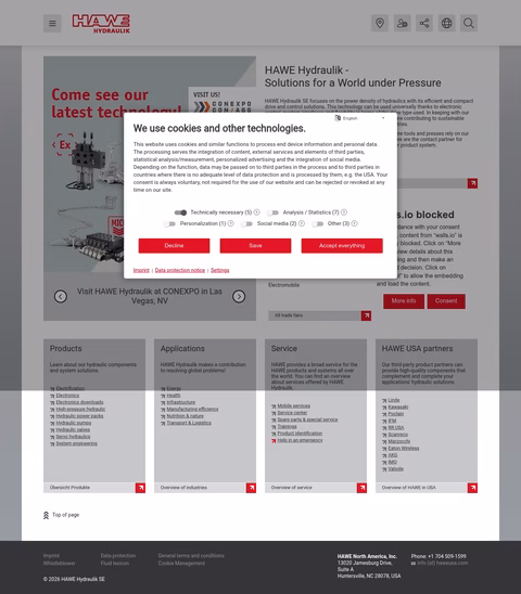 Hawe-Hydraulik Homepage 1440px