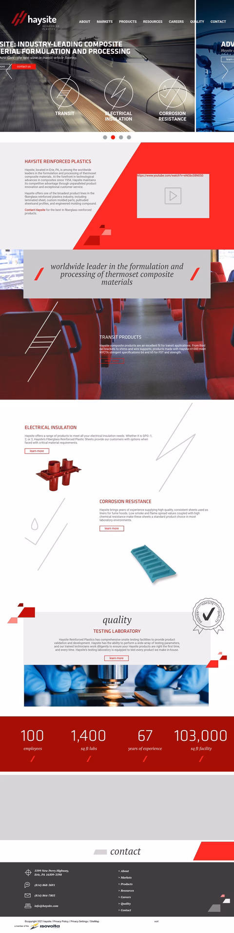 Haysite-Reinforced-Plastics Homepage 1440px