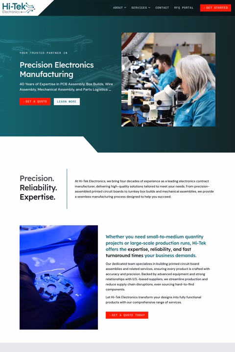 Hi-Tek-Electronics Homepage 1440px