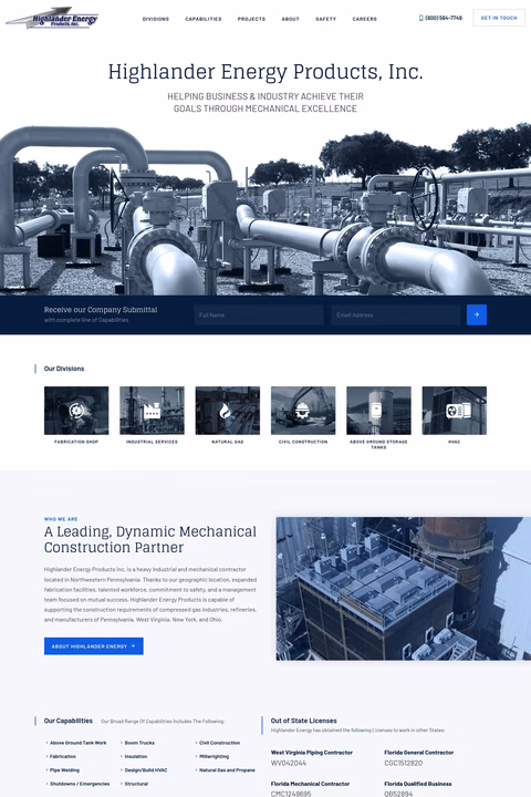 Highlander-Energy-Products Homepage 1440px
