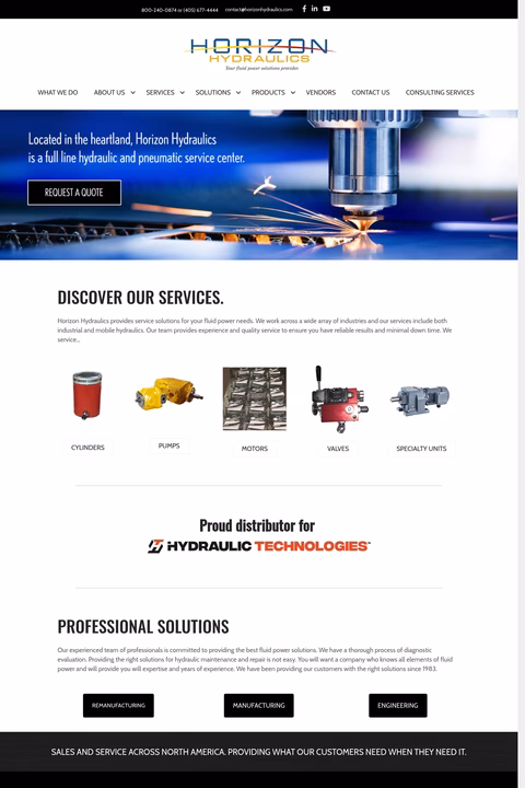 Horizon-Hydraulics Homepage 1440px