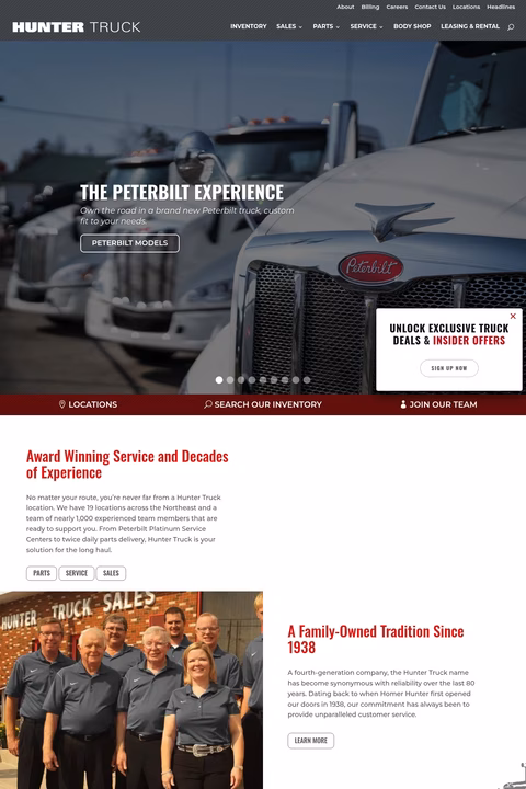 Hunter-Truck Homepage 1440px
