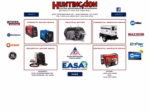 Huntingdon-Electric-Motor-Service Homepage 1440px
