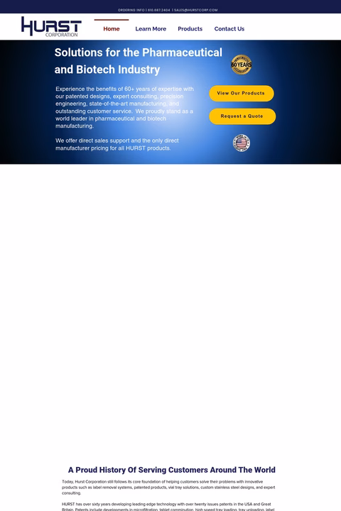 Hurst-Corporation Homepage 1440px