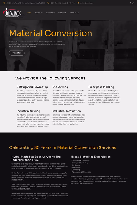 Hydra-Matic-Packing-Company Homepage 1440px