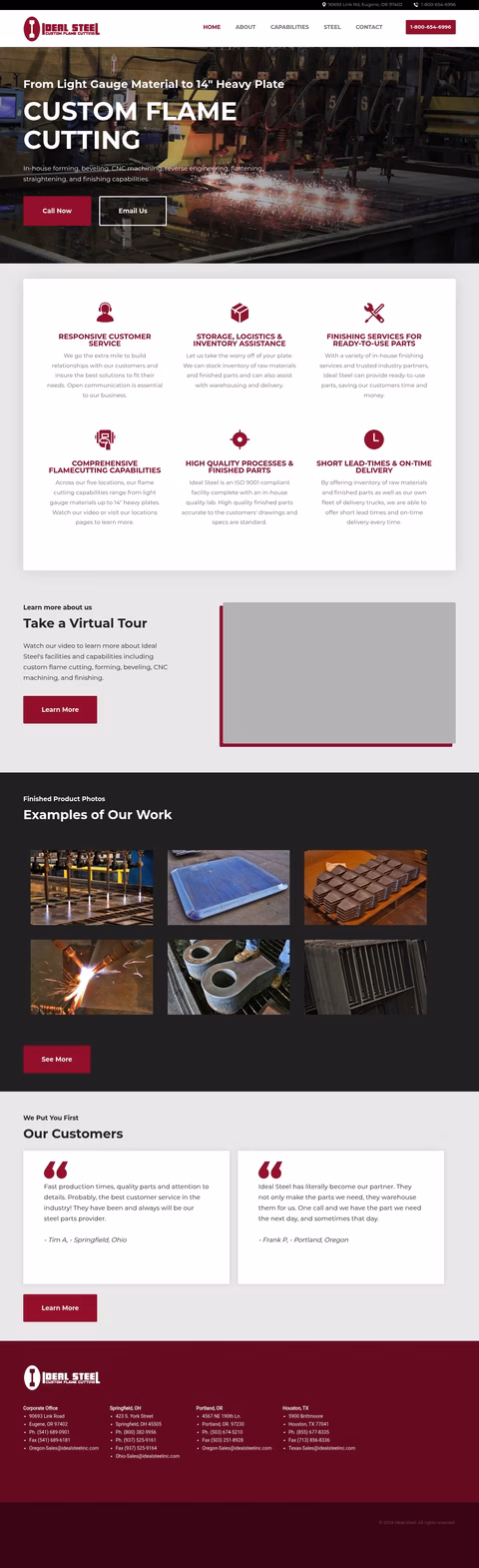 Ideal-Steel Homepage 1440px