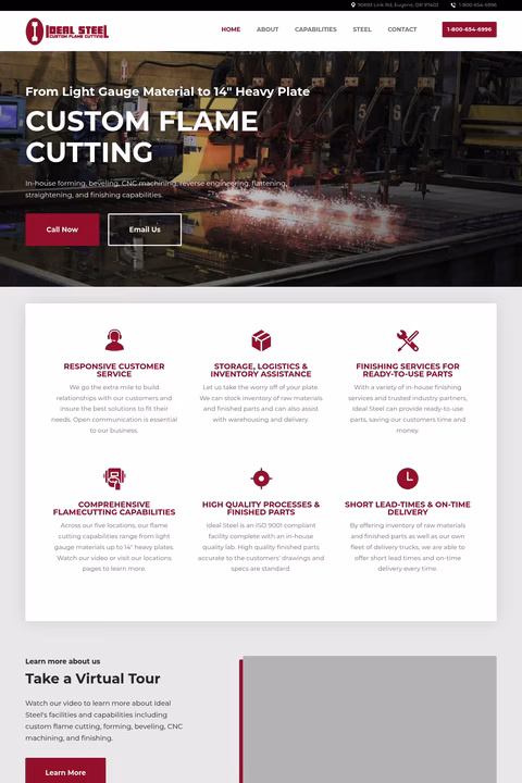 Ideal-Steel Homepage 1440px