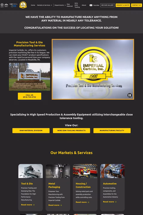 Imperial-Carbide-Inc Homepage 1440px