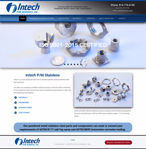 Intech-P-M-Stainless Homepage 1440px