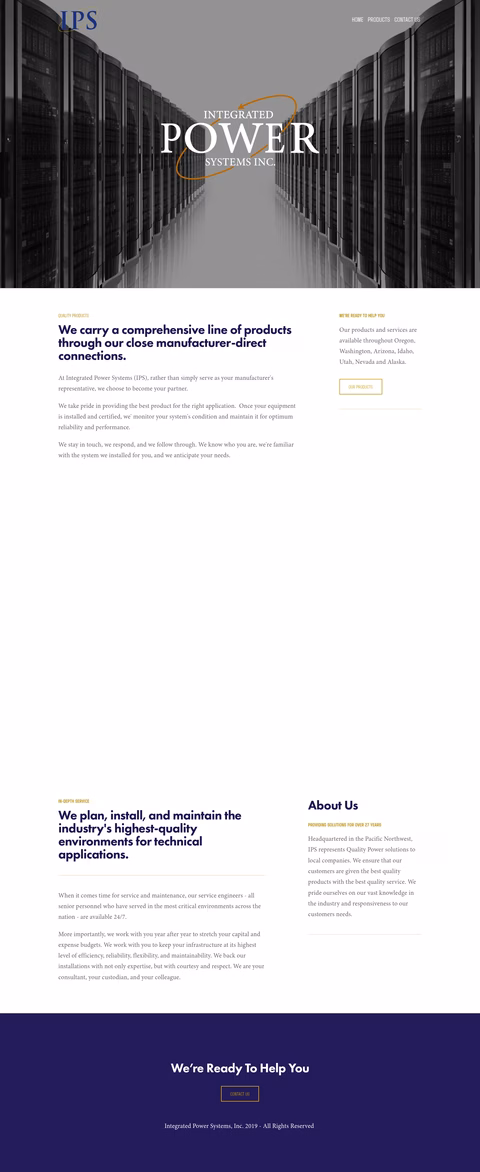 Integrated-Power-Systems Homepage 1440px