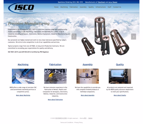 Isco-Manufacturing-Solutions Homepage 1440px