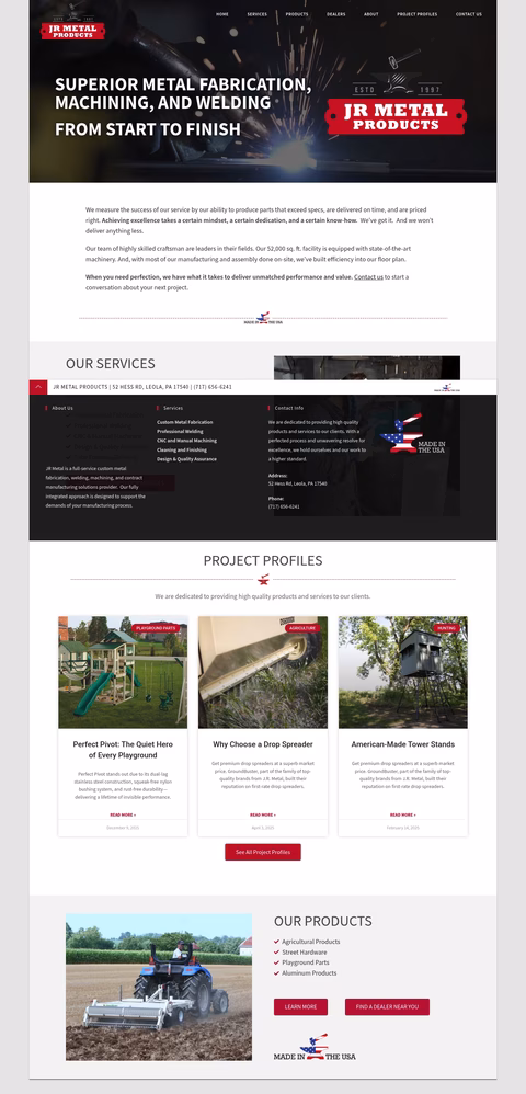 J-R-Metal-Products Homepage 1440px