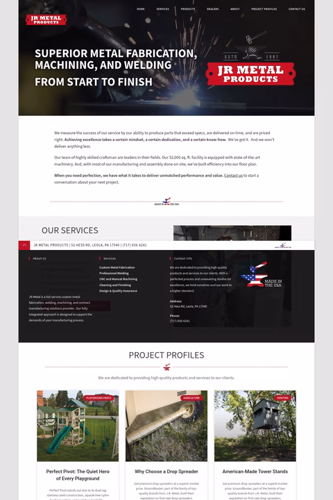 J-R-Metal-Products Homepage 1440px