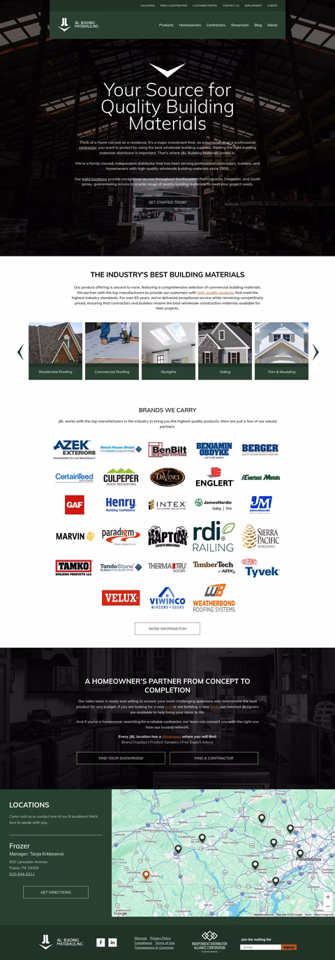 J-L-Building-Materials Homepage 1440px