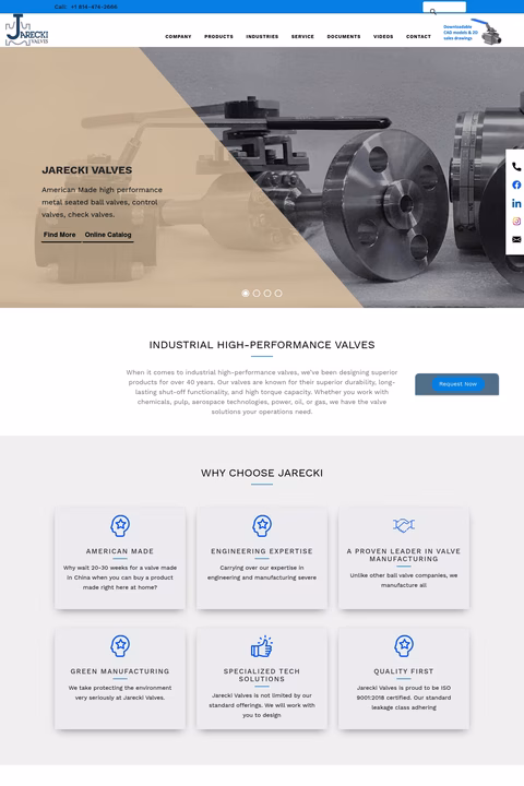 Jarecki-Valves Homepage 1440px