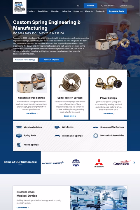John-Evans-Sons-Springs Homepage 1440px