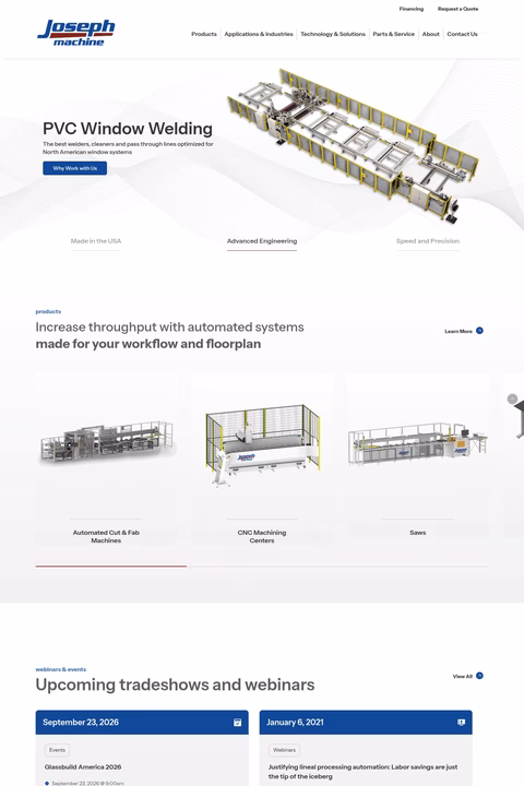 Joseph-Machine-Company Homepage 1440px