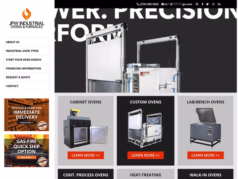 Jpw-Industrial-Ovens-Furnaces Homepage 1440px