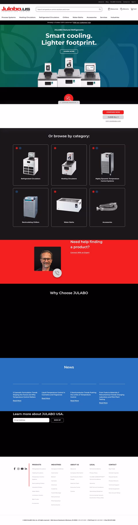 Julabo-Usa Homepage 1440px