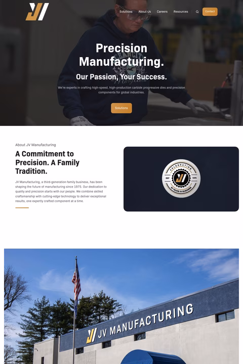 Jv-Manufacturing Homepage 1440px