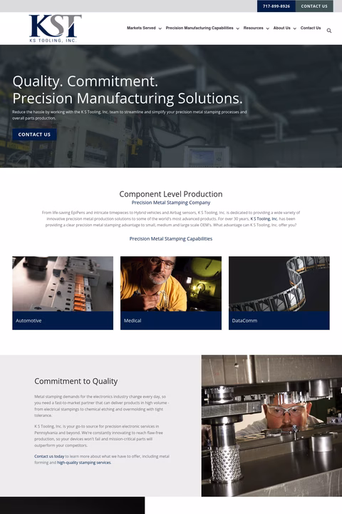 K-S-Tooling-Inc Homepage 1440px