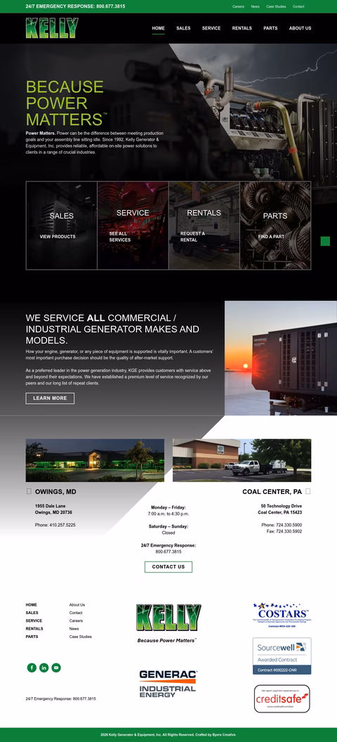 Kelly-Generator-Equipment Homepage 1440px