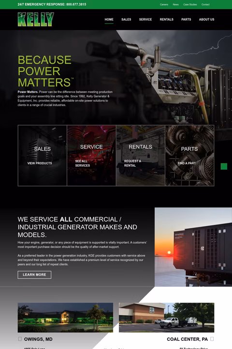 Kelly-Generator-Equipment Homepage 1440px